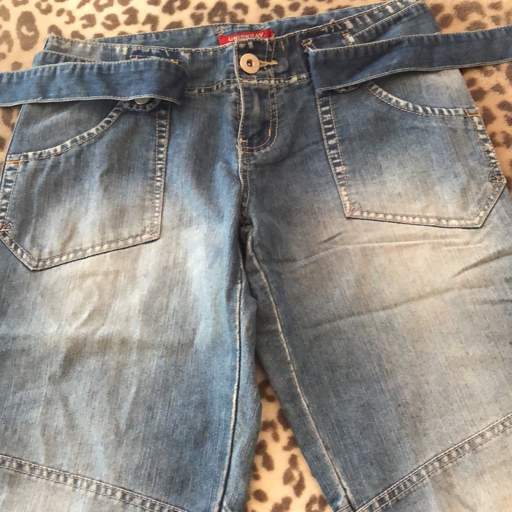 Y2K UNIONBAY Denim Cropped Jeans in Blue Size 1 Juniors - Picture 5 of 16